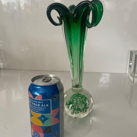 VINTAGE MCM JAPANESE ART GLASS TULIP VASE MILLEFIORI PAPERWEIGHT VASE - Picture 5 of 5